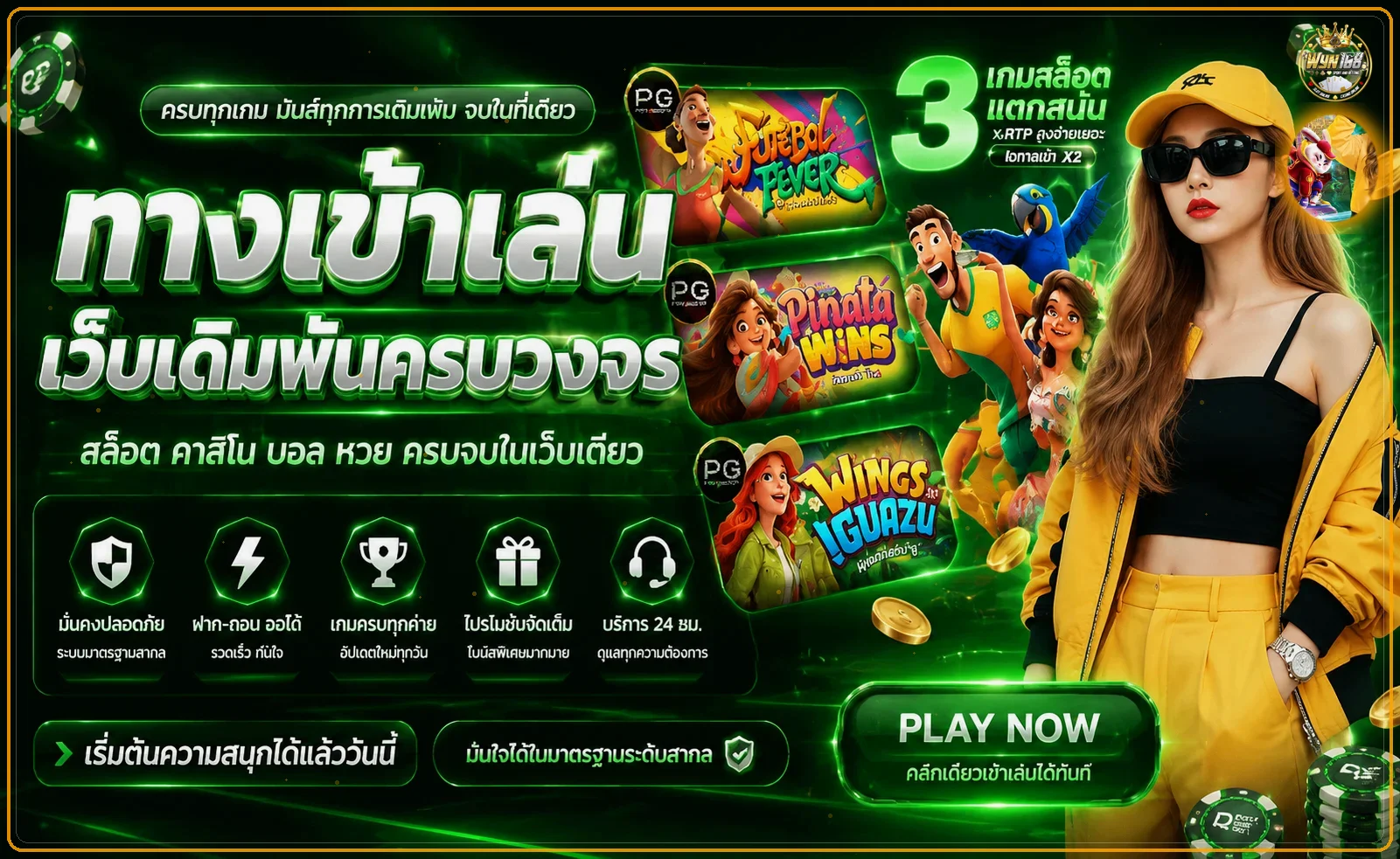 WYN168 สล็อต PG และแนวทางเลือกเกม